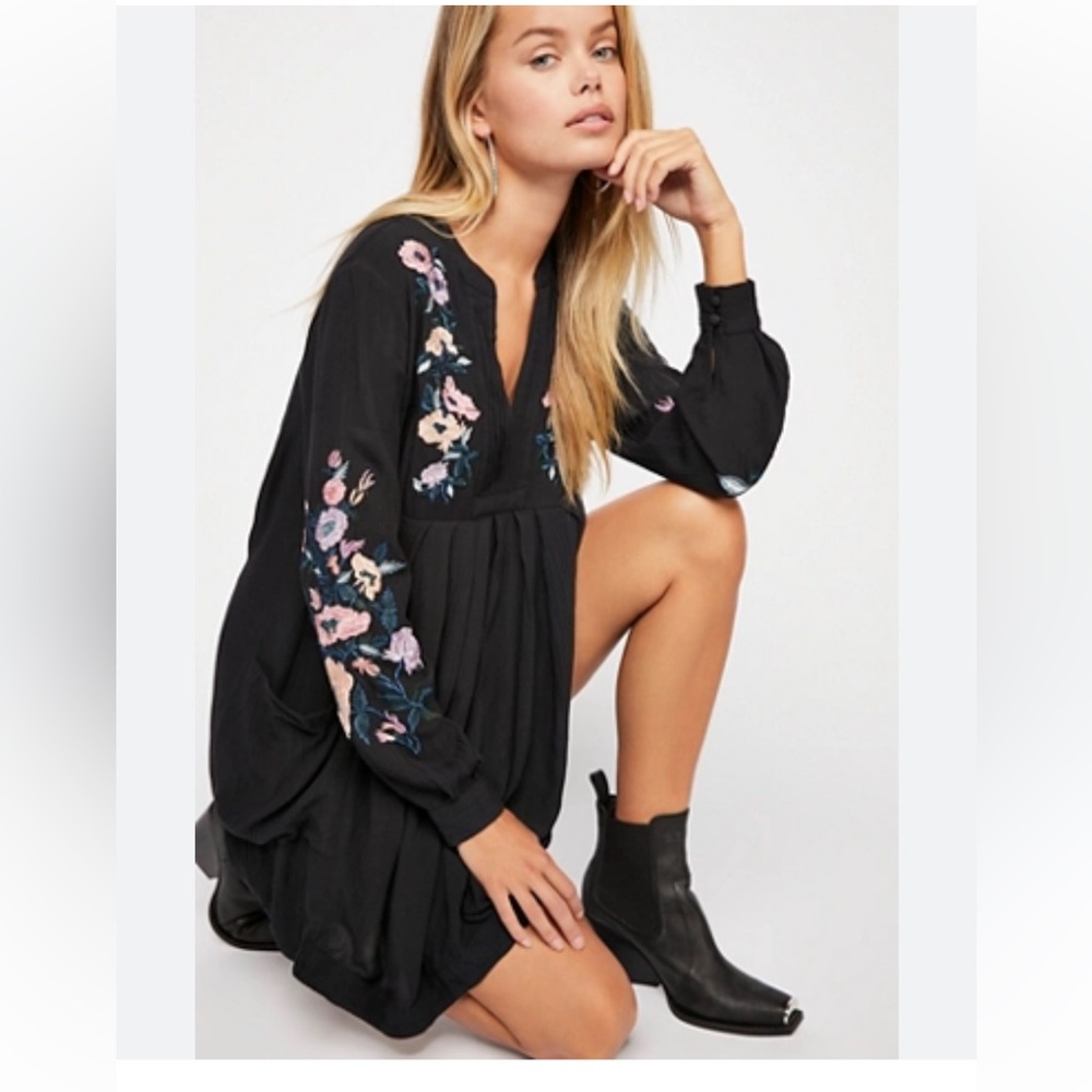 Freepeople Mia embroidered mini dress